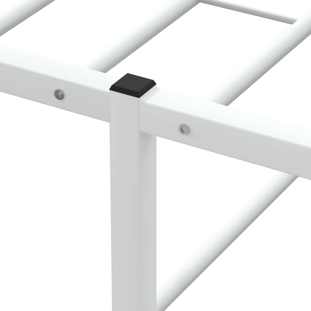 Bed Frame without Mattress White 180x200 cm Super King Metal