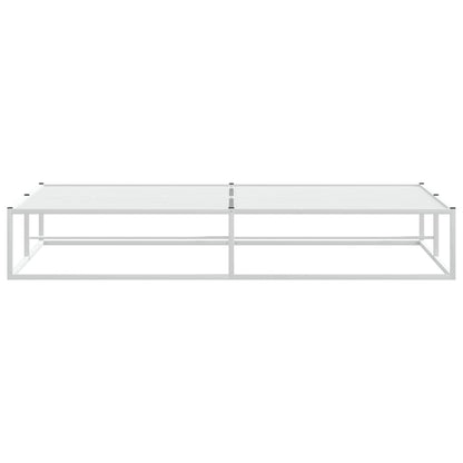 Bed Frame without Mattress White 200x200 cm Metal