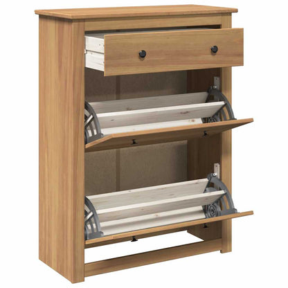 Shoe Cabinet PANAMA 80x35x105 cm Solid Wood Pine