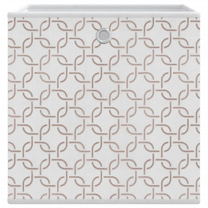 Foldable Storage Boxes 4 pcs Cream 32x32x32 cm Non-woven Fabric