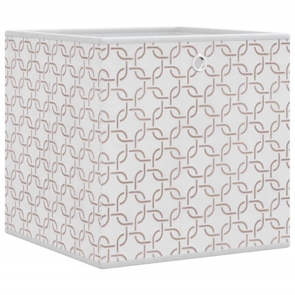Foldable Storage Boxes 10 pcs Cream 32x32x32 cm Non-woven Fabric