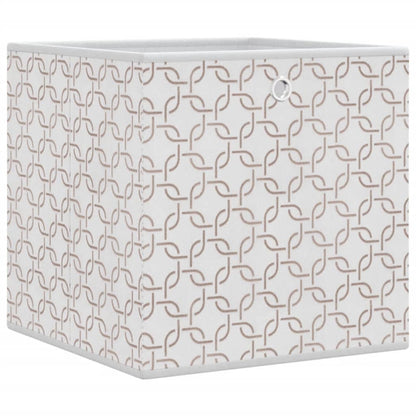 Foldable Storage Boxes 10 pcs Cream 32x32x32 cm Non-woven Fabric