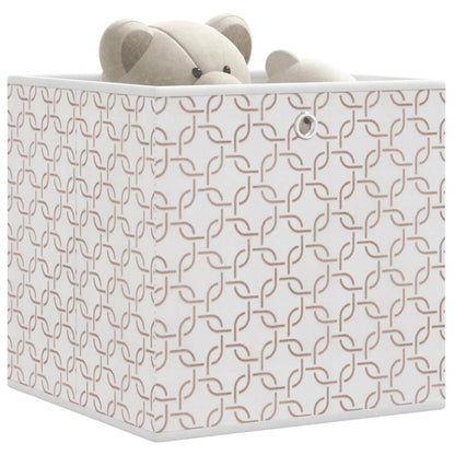 Foldable Storage Boxes 10 pcs Cream 32x32x32 cm Non-woven Fabric