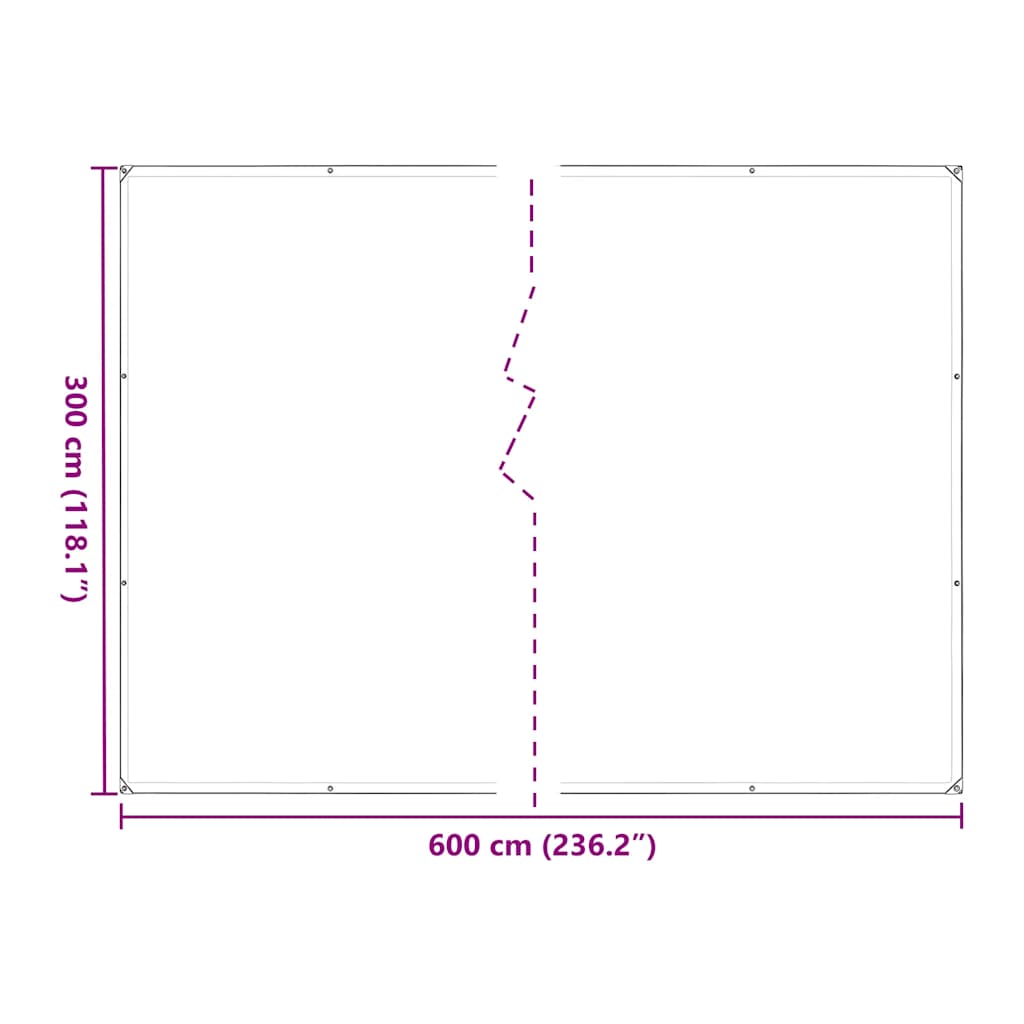Plant Cover with Eyelets 3x6 m Polyethylene