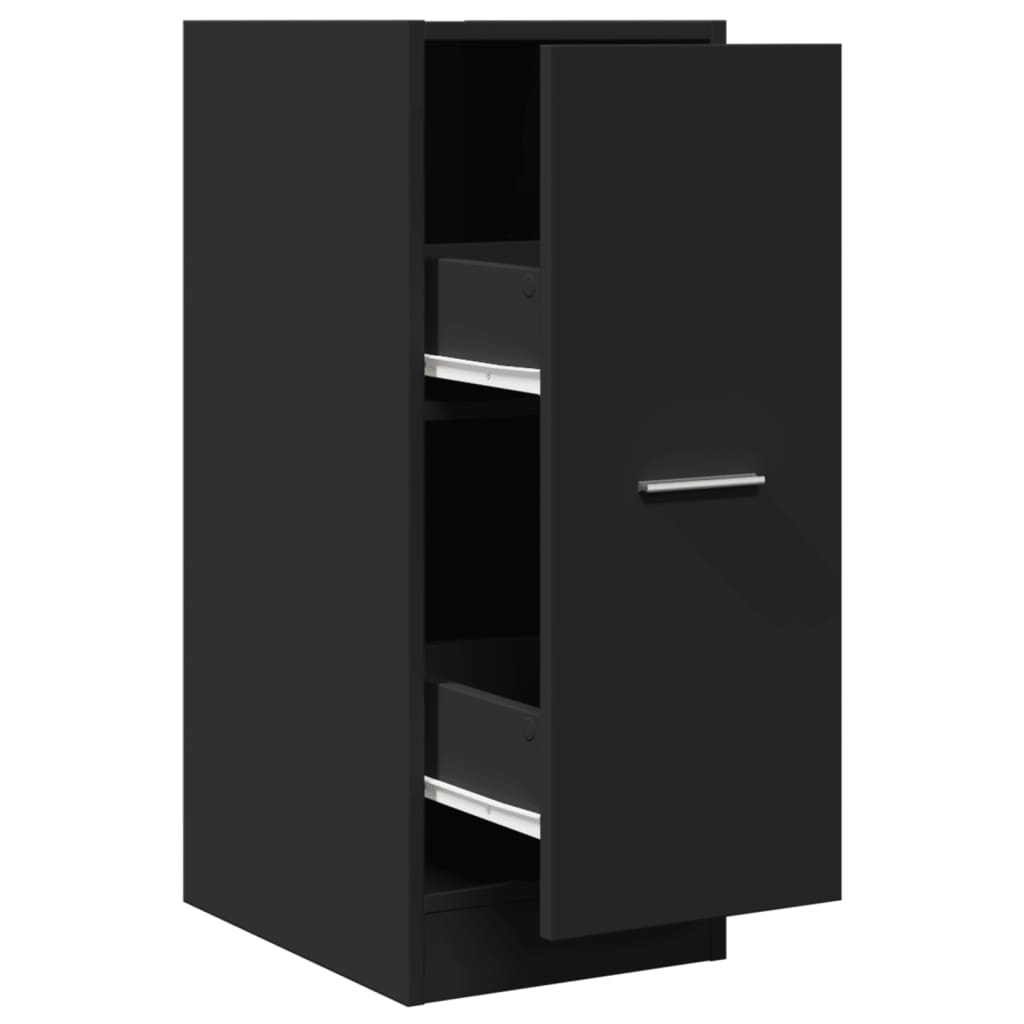 Apothecary Cabinet Black 30x41x77,5 cm Engineered Wood