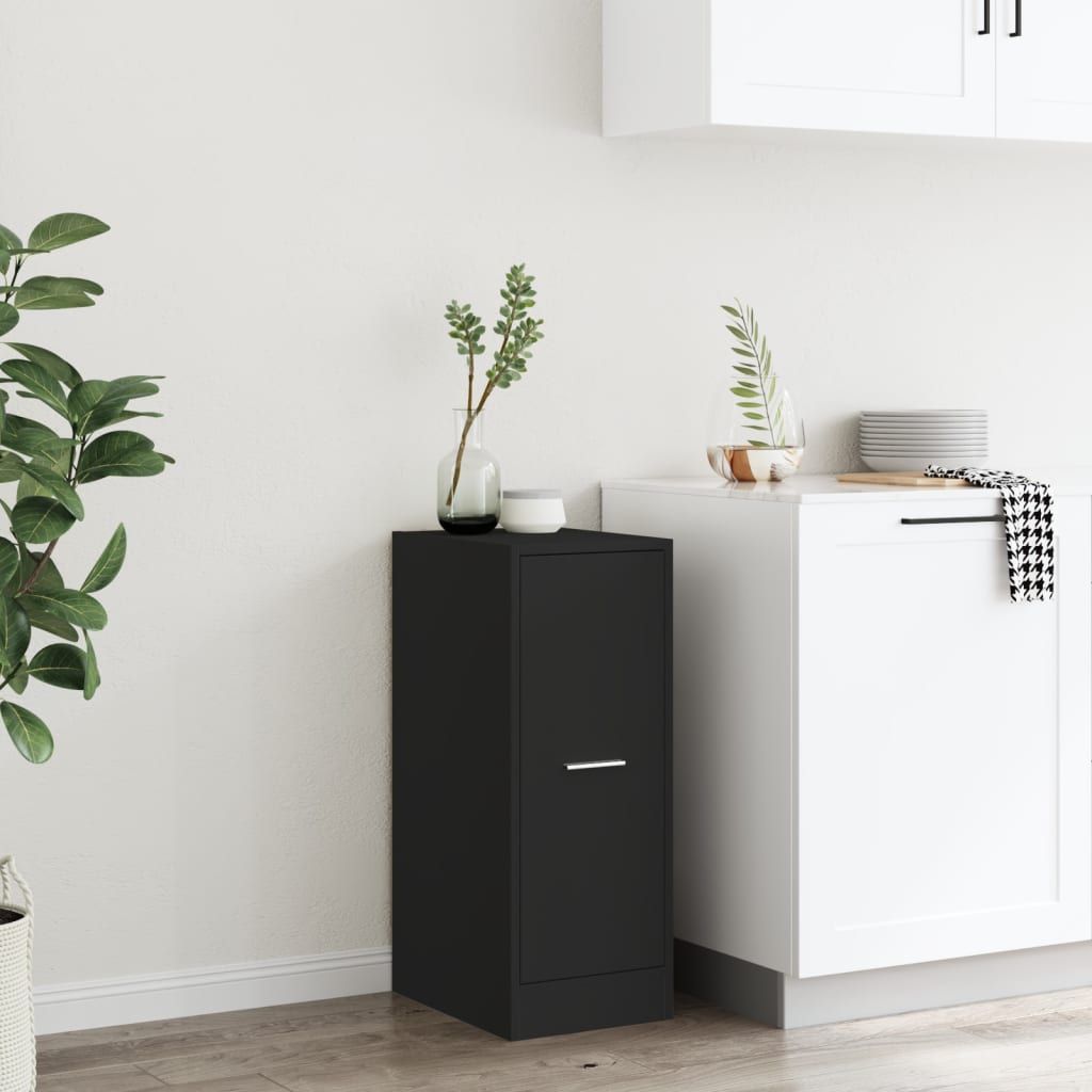 Apothecary Cabinet Black 30x41x77,5 cm Engineered Wood