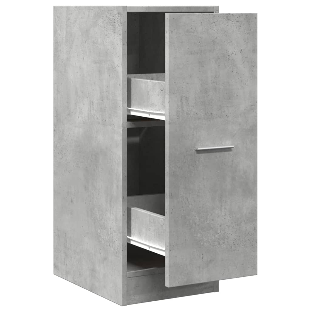 Apothecary Cabinet Concrete Grey 30x41x77,5 cm Engineered Wood