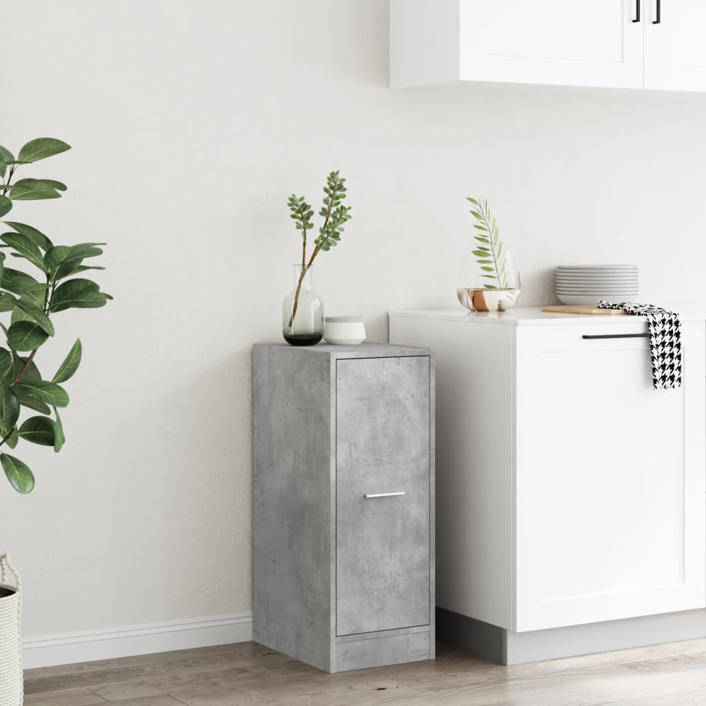 Apothecary Cabinet Concrete Grey 30x41x77,5 cm Engineered Wood
