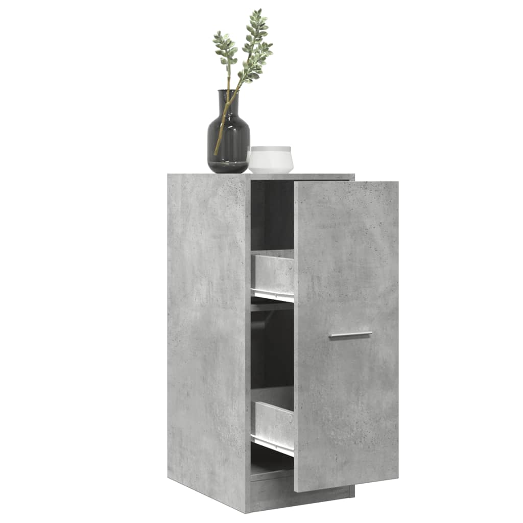 Apothecary Cabinet Concrete Grey 30x41x77,5 cm Engineered Wood