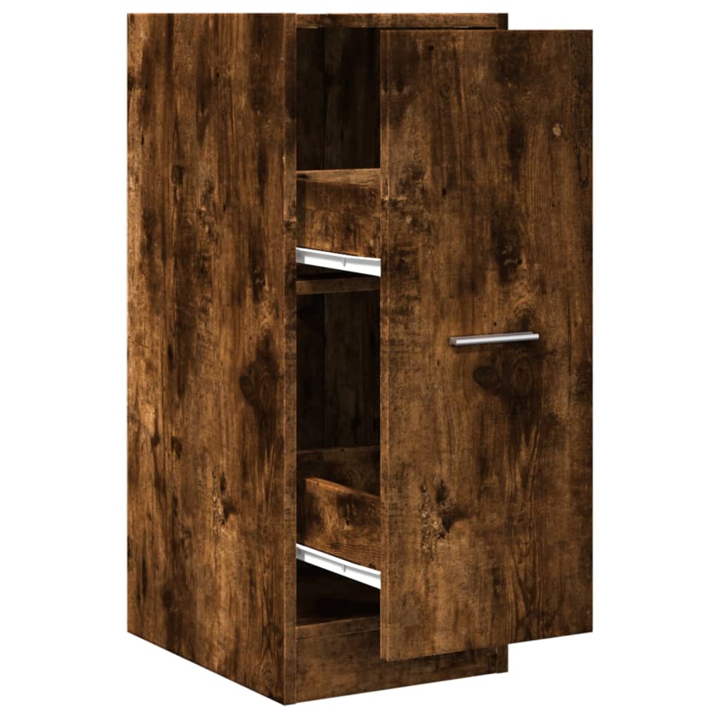 Apothecary Cabinet Smoked Oak 30x41x77,5 cm Engineered Wood