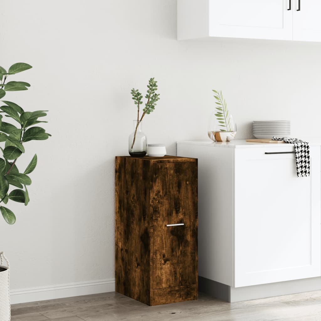 Apothecary Cabinet Smoked Oak 30x41x77,5 cm Engineered Wood