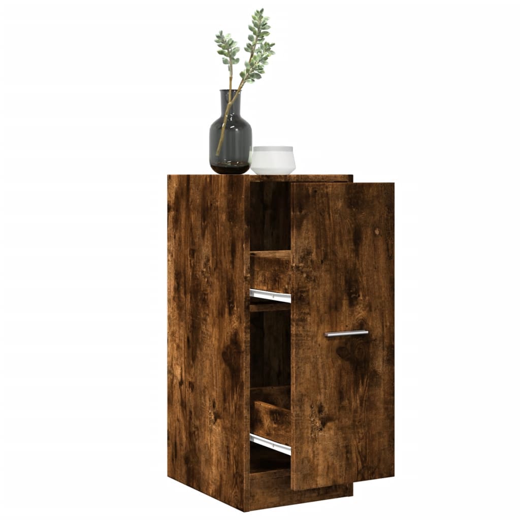 Apothecary Cabinet Smoked Oak 30x41x77,5 cm Engineered Wood