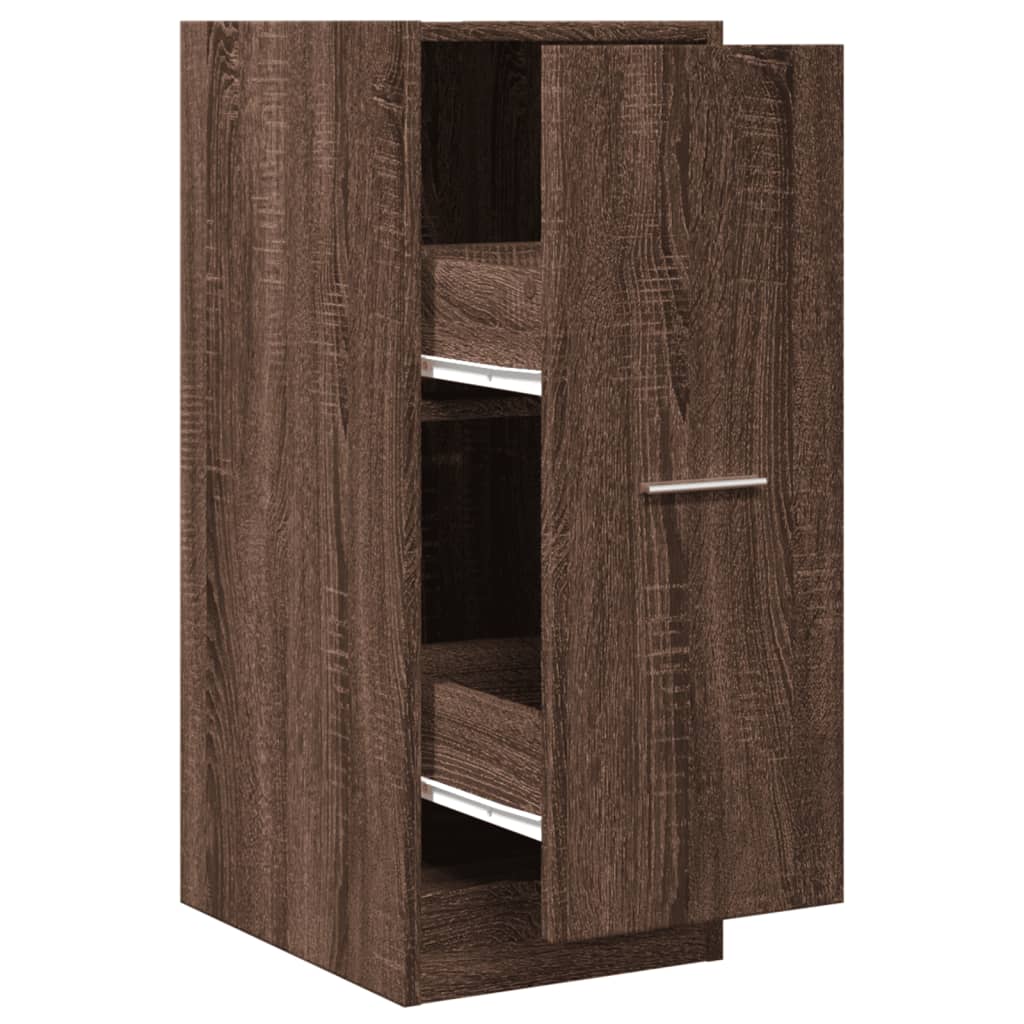 Apothecary Cabinet Brown Oak 30x41x77,5 cm Engineered Wood