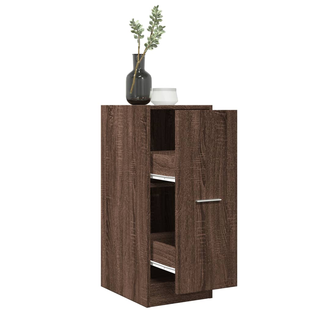Apothecary Cabinet Brown Oak 30x41x77,5 cm Engineered Wood