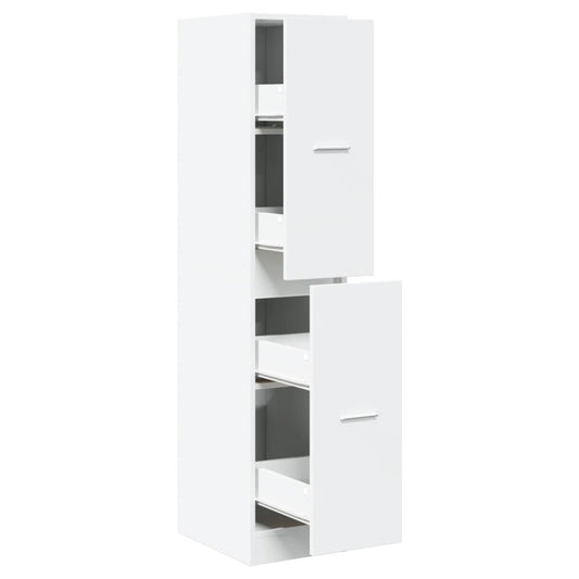 Apothecary Cabinet White 30x41x144,5 cm Engineered Wood