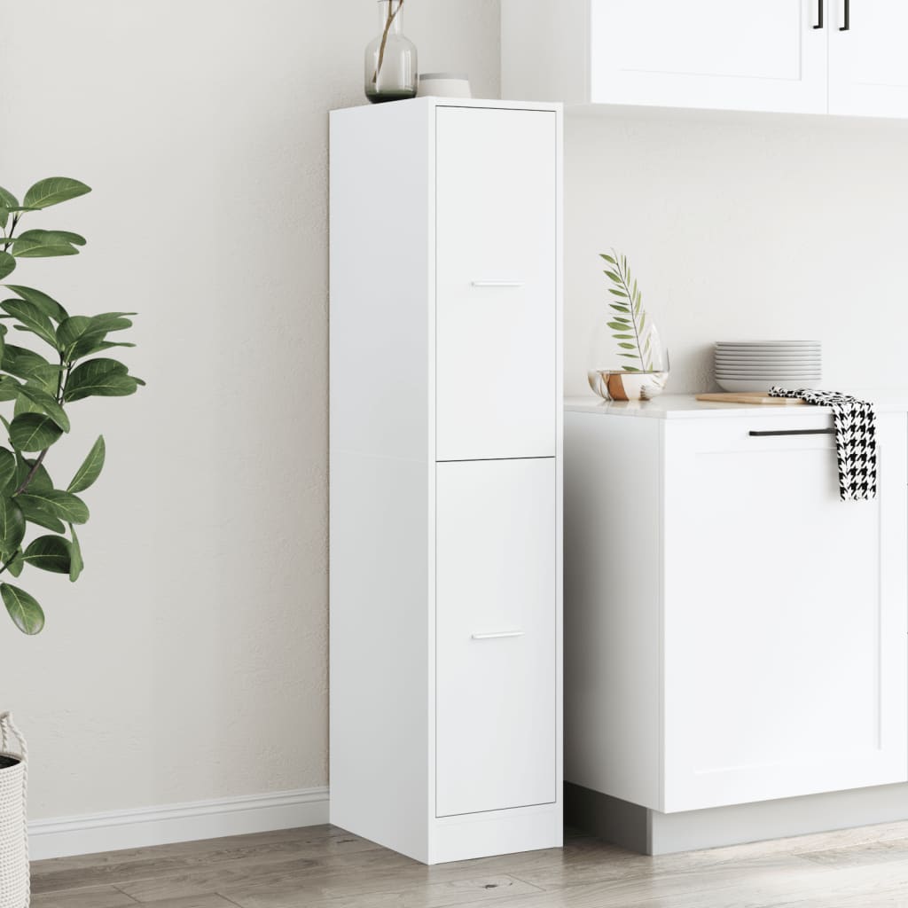 Apothecary Cabinet White 30x41x144,5 cm Engineered Wood