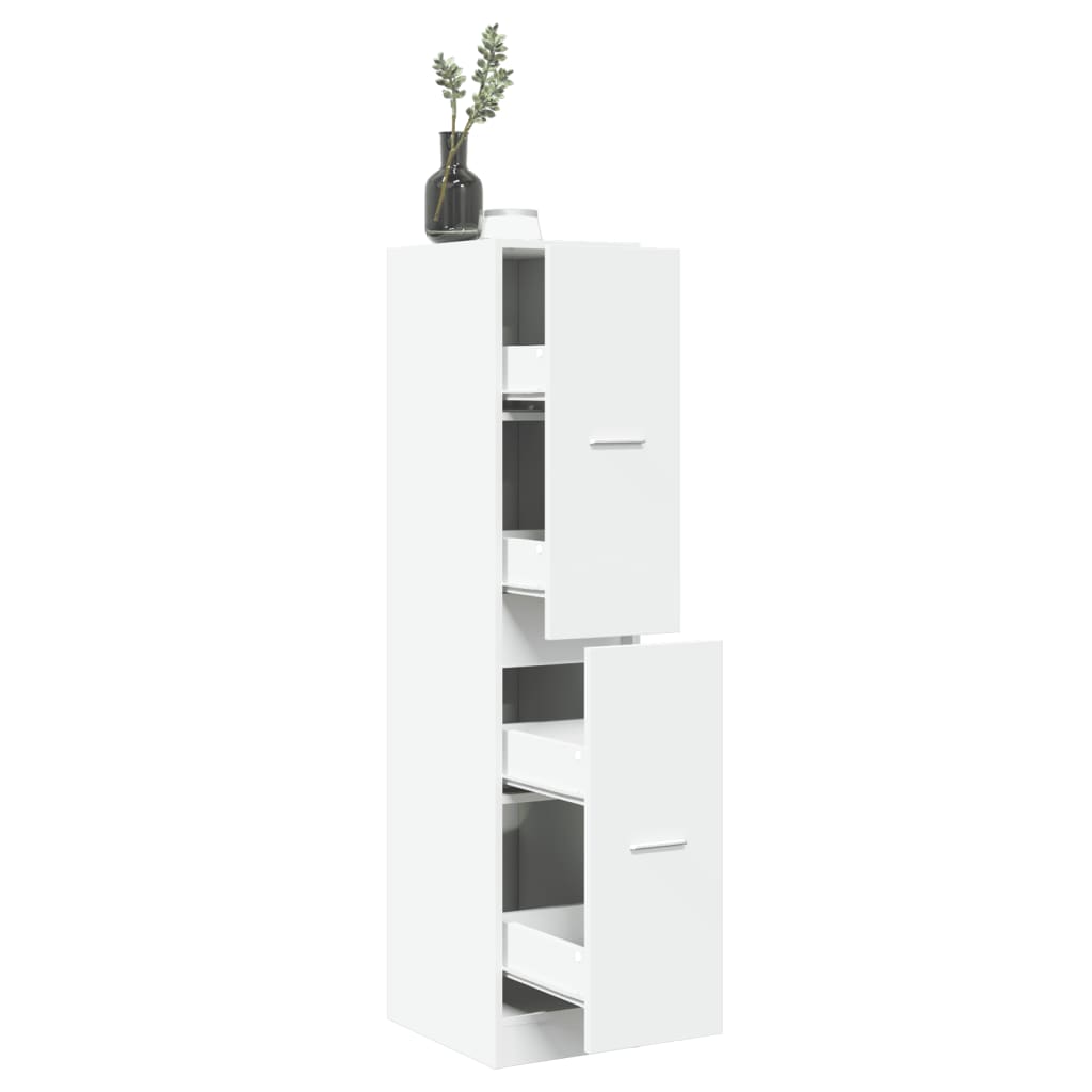 Apothecary Cabinet White 30x41x144,5 cm Engineered Wood