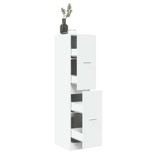 Apothecary Cabinet White 30x41x144,5 cm Engineered Wood