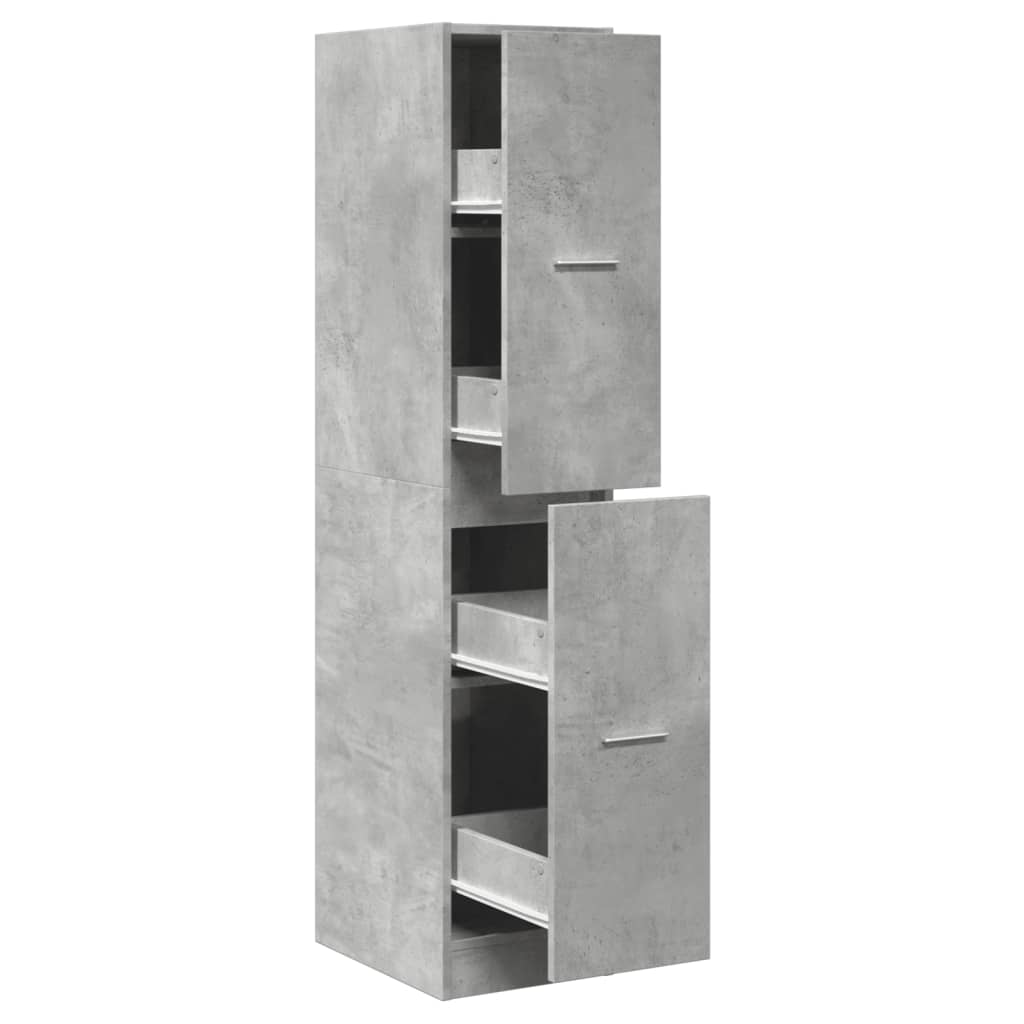 Apothecary Cabinet Concrete Grey 30x41x144,5 cm Engineered Wood
