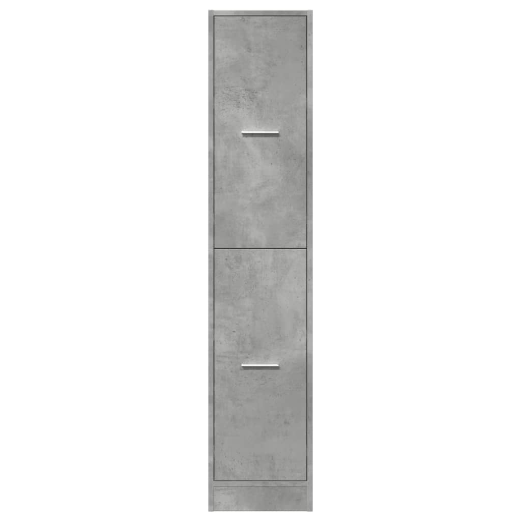 Apothecary Cabinet Concrete Grey 30x41x144,5 cm Engineered Wood