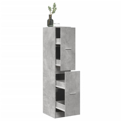 Apothecary Cabinet Concrete Grey 30x41x144,5 cm Engineered Wood