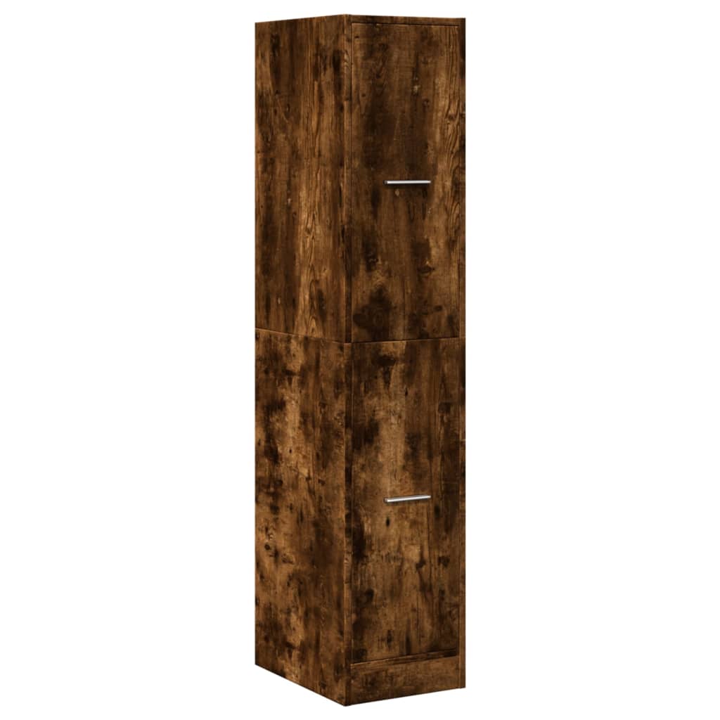 Apothecary Cabinet Smoked Oak 30x41x144,5 cm Engineered Wood