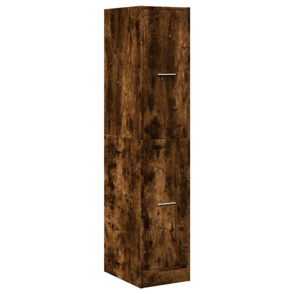Apothecary Cabinet Smoked Oak 30x41x144,5 cm Engineered Wood