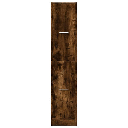 Apothecary Cabinet Smoked Oak 30x41x144,5 cm Engineered Wood