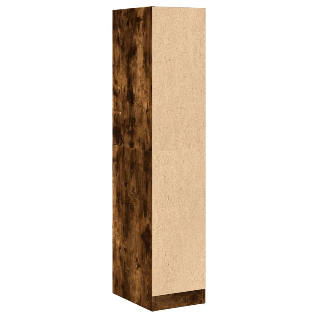Apothecary Cabinet Smoked Oak 30x41x144,5 cm Engineered Wood
