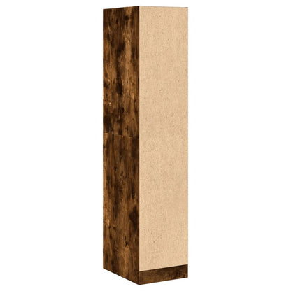 Apothecary Cabinet Smoked Oak 30x41x144,5 cm Engineered Wood