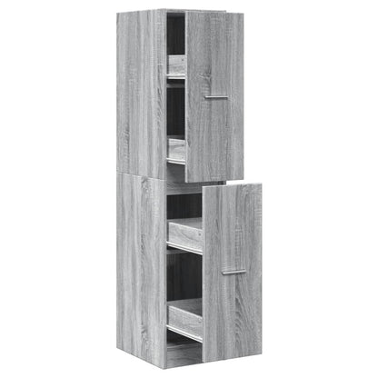 Apothecary Cabinet Grey Sonoma 30x41x144,5 cm Engineered Wood