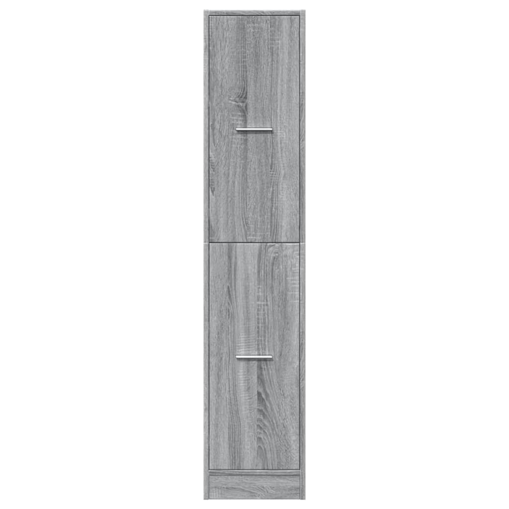 Apothecary Cabinet Grey Sonoma 30x41x144,5 cm Engineered Wood