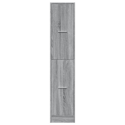 Apothecary Cabinet Grey Sonoma 30x41x144,5 cm Engineered Wood