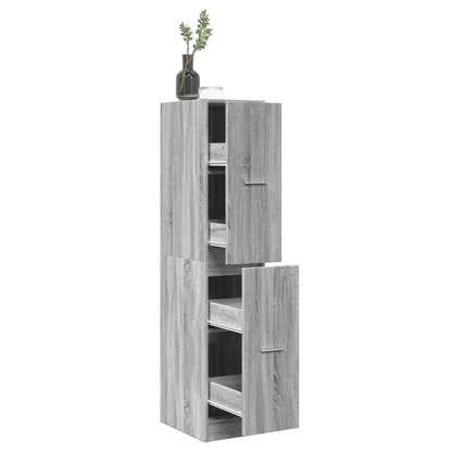 Apothecary Cabinet Grey Sonoma 30x41x144,5 cm Engineered Wood
