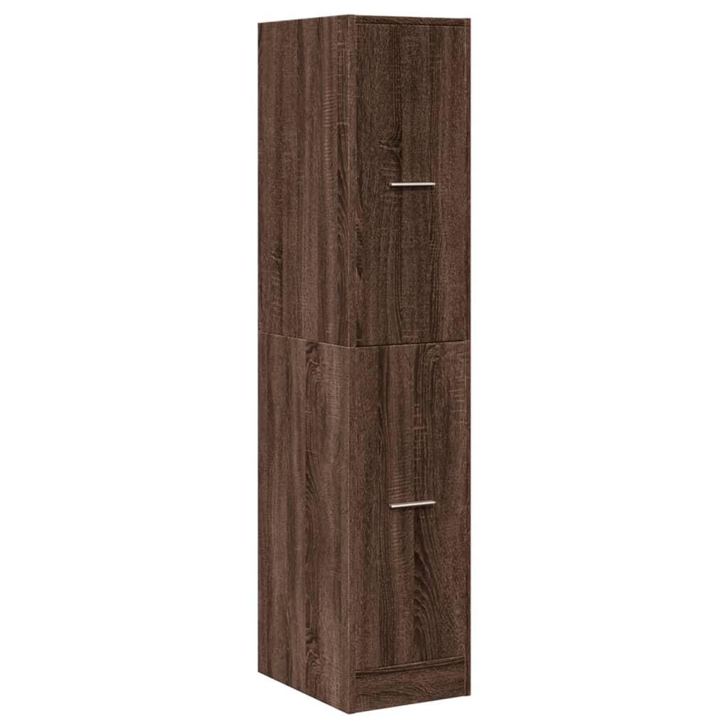 Apothecary Cabinet Brown Oak 30x41x144,5 cm Engineered Wood