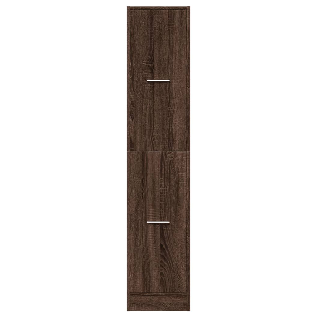 Apothecary Cabinet Brown Oak 30x41x144,5 cm Engineered Wood