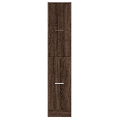 Apothecary Cabinet Brown Oak 30x41x144,5 cm Engineered Wood