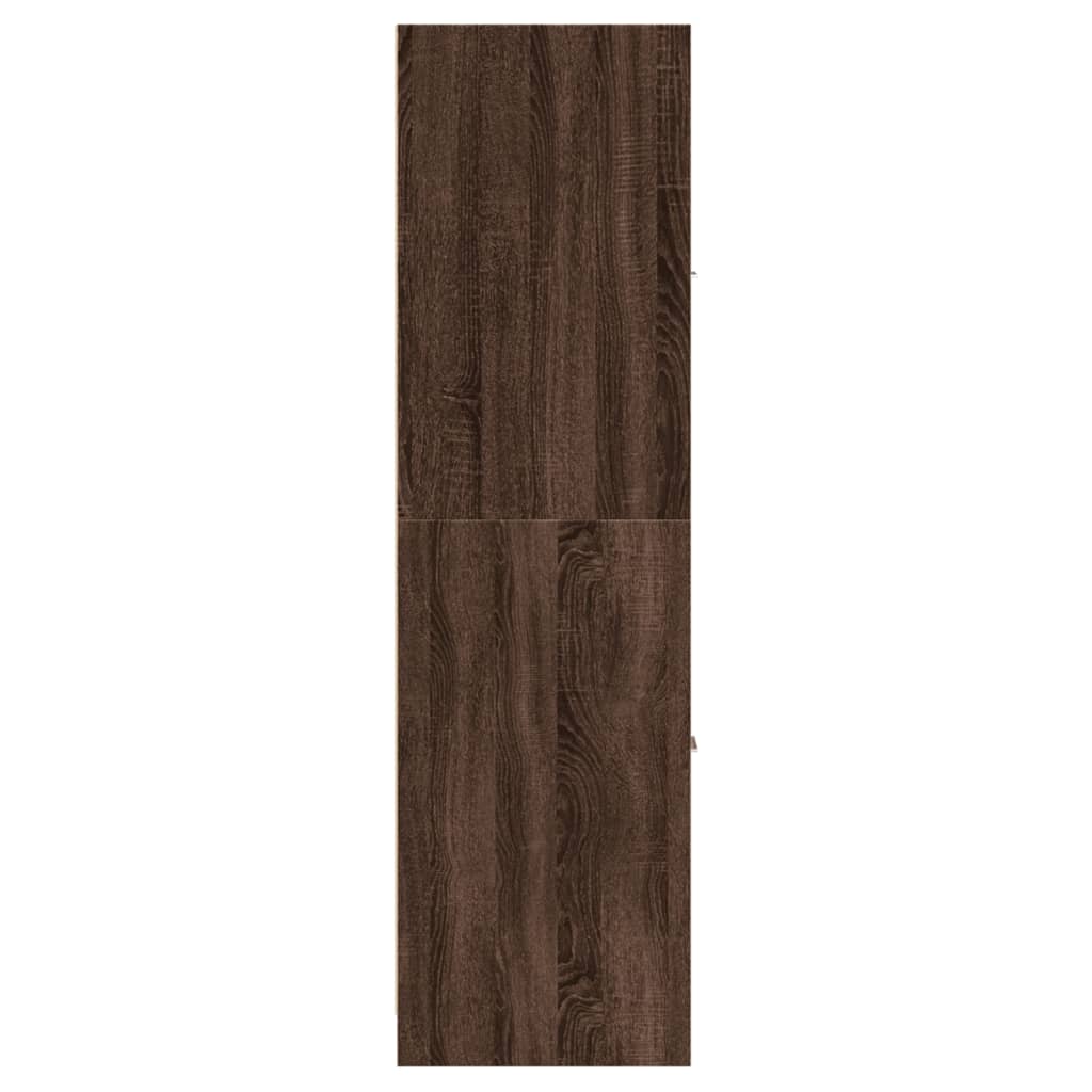 Apothecary Cabinet Brown Oak 30x41x144,5 cm Engineered Wood