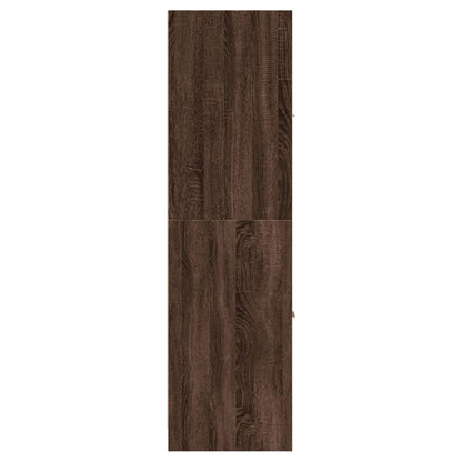 Apothecary Cabinet Brown Oak 30x41x144,5 cm Engineered Wood