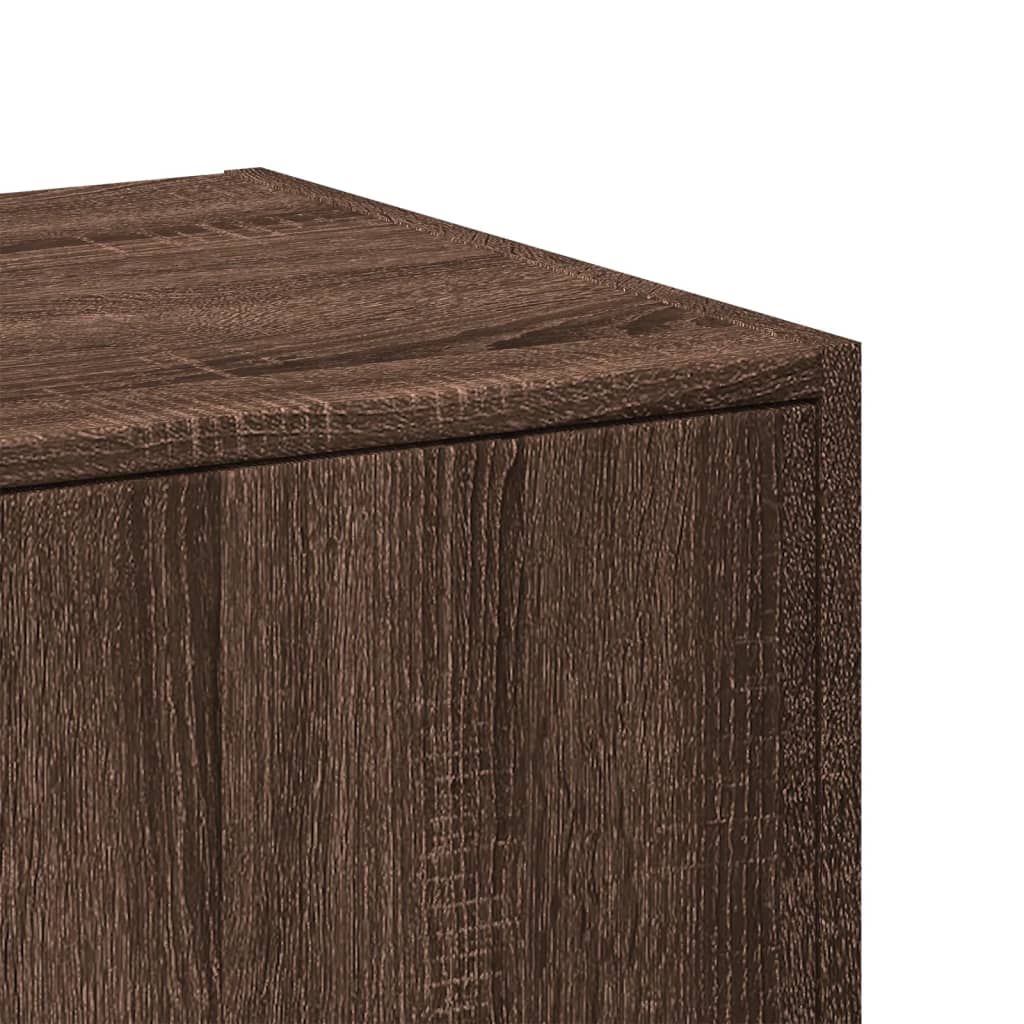 Apothecary Cabinet Brown Oak 30x41x144,5 cm Engineered Wood