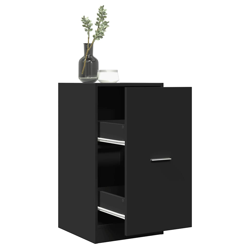 Apothecary Cabinet Black 40x41x77,5 cm Engineered Wood