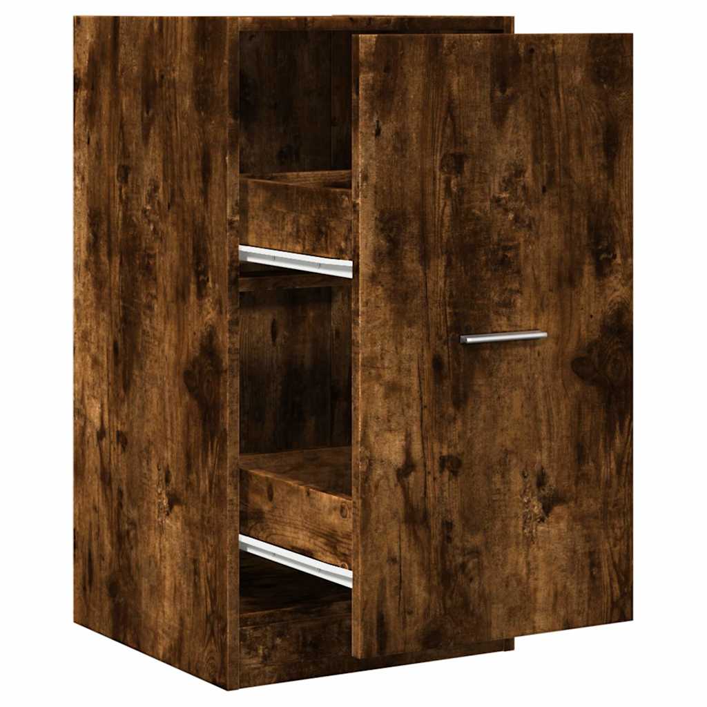 Apothecary Cabinet Smoked Oak 40x41x77,5 cm Engineered Wood