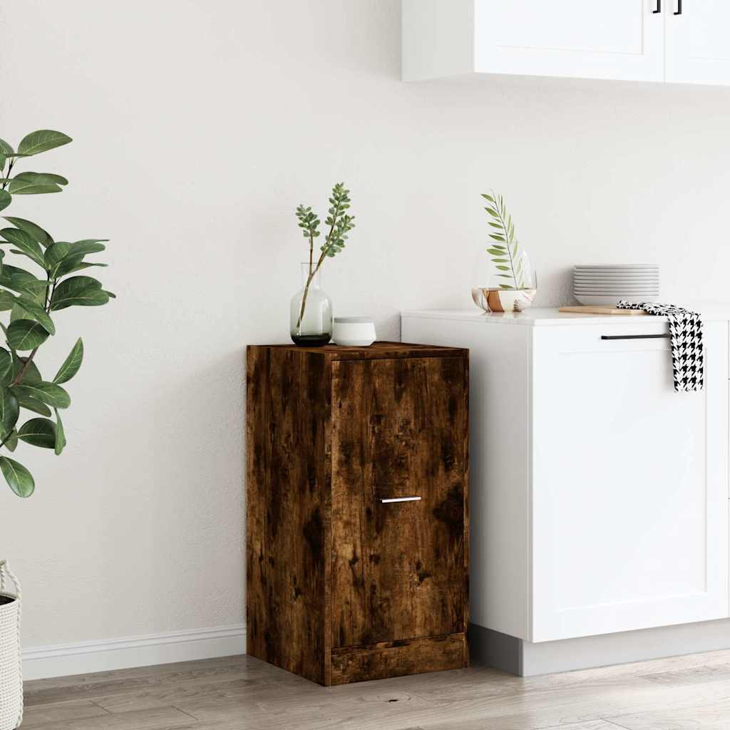 Apothecary Cabinet Smoked Oak 40x41x77,5 cm Engineered Wood