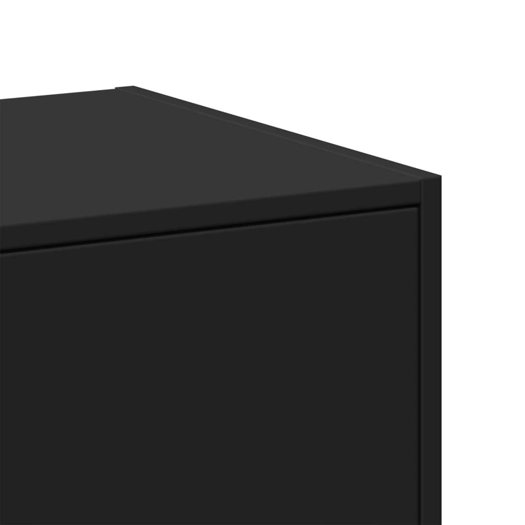 Apothecary Cabinet Black 40x41x118 cm Engineered Wood