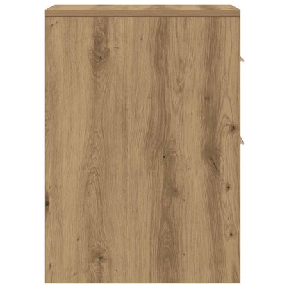 Narrow Bathroom Cupboard with Wheels Artisian Oak Engineered Wood