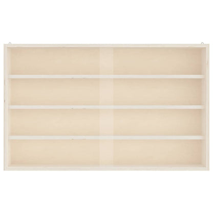 Wooden Collector's Display Case with Doors 60x8.5x37cm