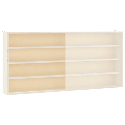 Wooden Collector's Display Case with Doors 80x8.5x37cm