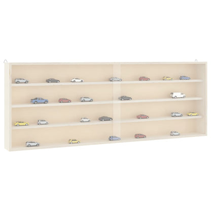 Wooden Collector's Display Case with Doors 100x8.5x37cm