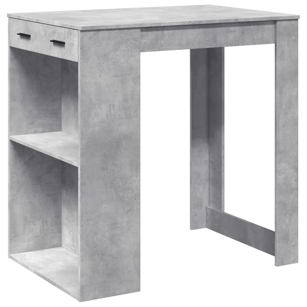 Bar Table Concrete Grey 102x70x103.5 cm Engineered Wood