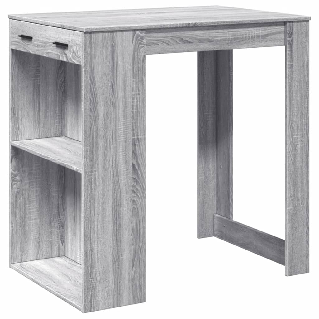 Bar Table Grey Sonoma 102x70x103.5 cm Engineered Wood